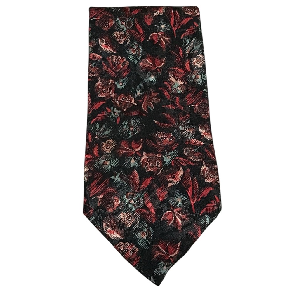 Christian Dior Monsieur Silk Sayin Antique Floral Print Men’s Neck Tie Neckwear
